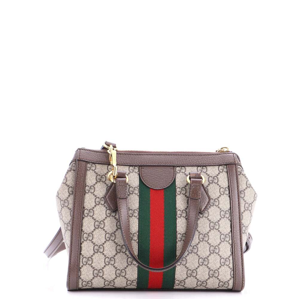 Gucci Ophidia Top Handle Tote Gg Coated #255224G14B - Picture 3 of 7